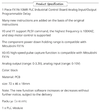 FX1N-10MR PLC INDUSTRIAL CONTROL BOARD